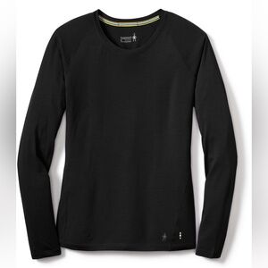 Smartwool base layer top womens xs merino black long-sleeve lightweight